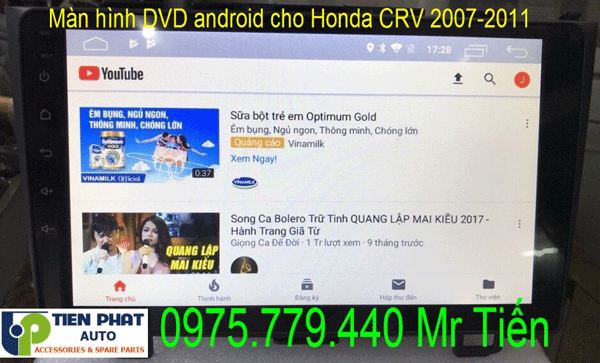 Màn hình DVD cho Honda Crv 2007-2011