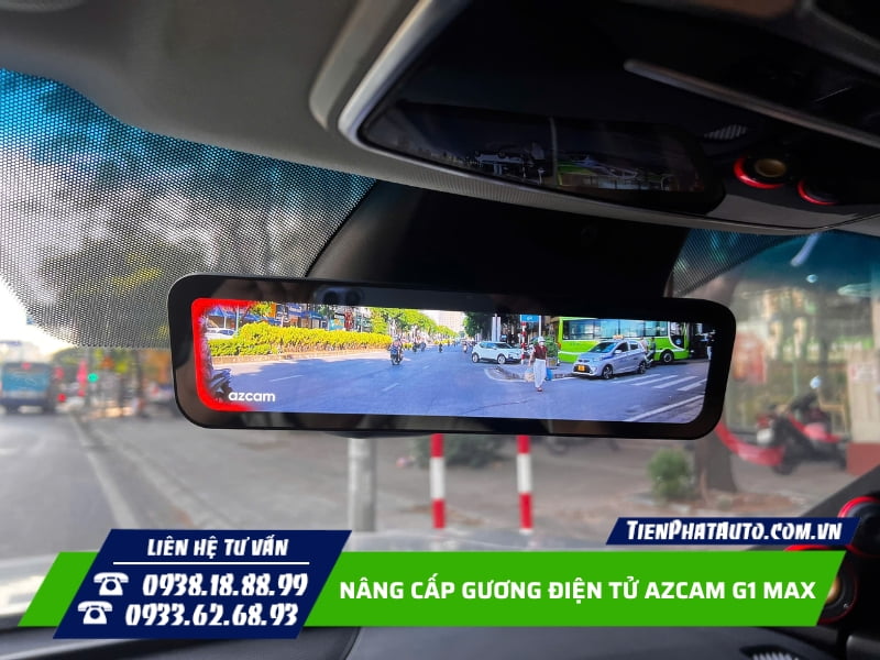 Lắp Đặt Gương Điện Tử Azcam G1 Max Mở Rộng Góc Quan Sát, Giảm Điểm Mù