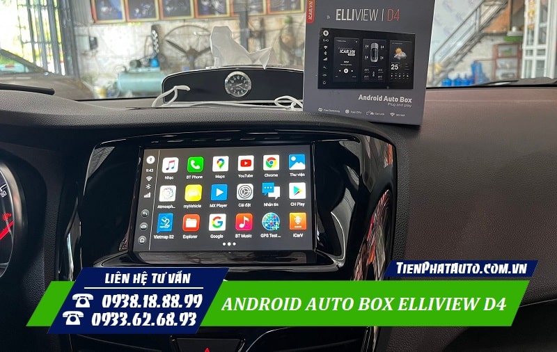 Android Auto Box Elliview D4 tích hợp đầy đủ công nghệ thông minh