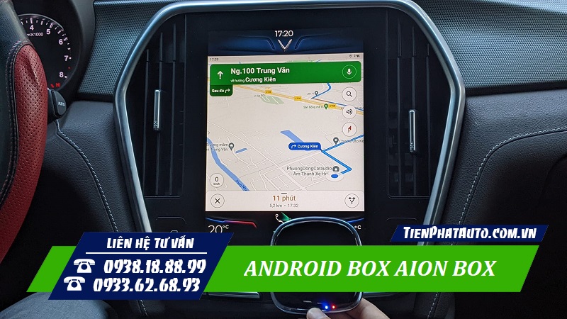 Android Box Aion Box tích hợp phần mềm chỉ dẫn đường thông minh