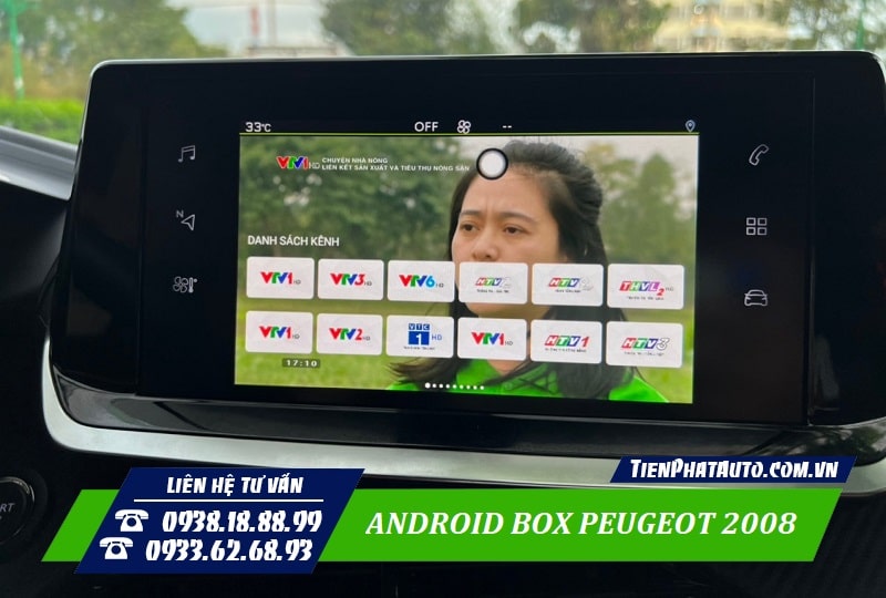 Android Box Peugeot 2008 giúp đáp ứng nhu cầu giải trí bên xe