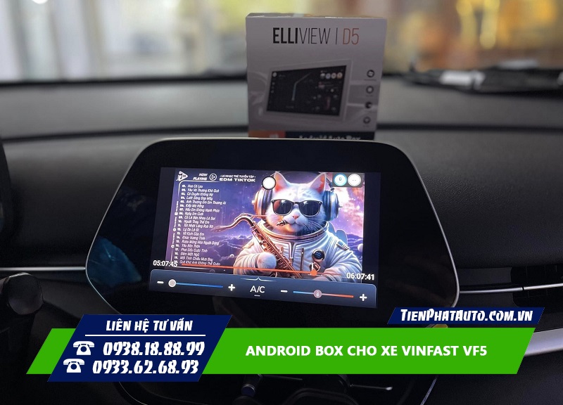 Android Box cho Vinfast VF5 tiện lợi không cần thay màn hình