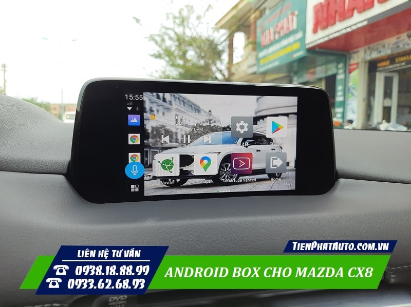 Android Box Mazda CX8 giúp đáp ứng các nhu cầu giải trí trên xe