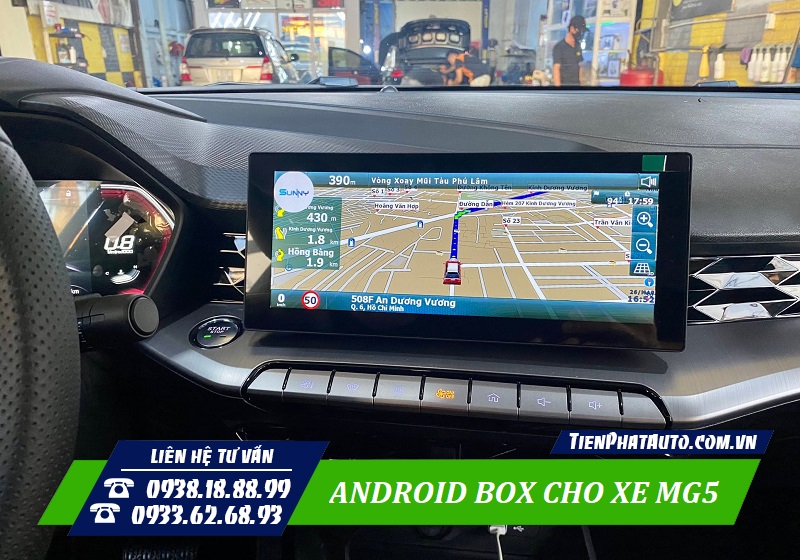 Android Box MG5 giúp dẫn đường và cảnh báo giao thông hiệu quả