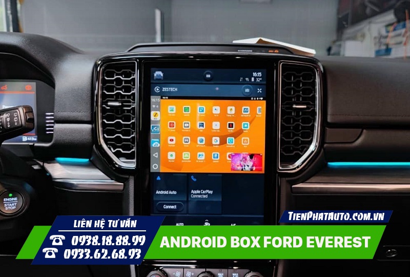 Android Box Ford Everest 2023 biến chiếc màn hình zin thông minh hơn