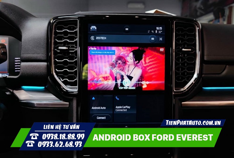 Lắp Android Box cho Ford Everest 2023 giúp đáp ứng nhu cầu giải trí