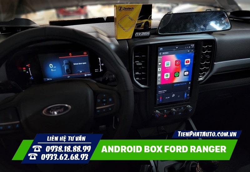 Android Box Ford Ranger 2023 biến màn hình nguyên bản thông minh hơn