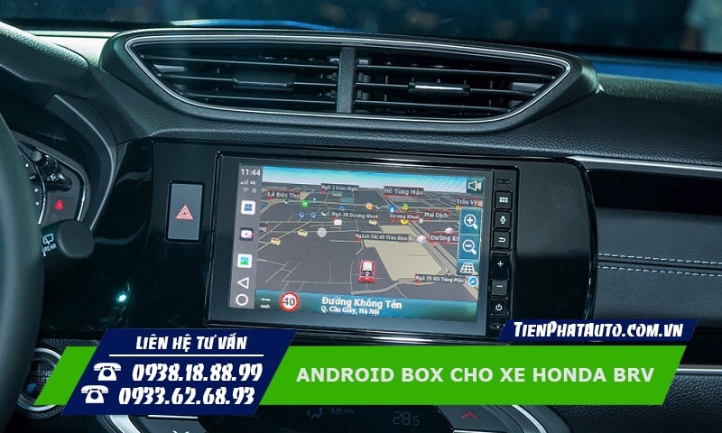 Android Box cho xe Honda BRV giúp xem chỉ đường, cảnh báo giao thông