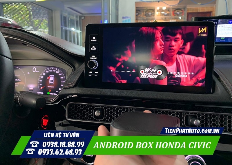Android Box Honda Civic công cụ giải trí hiệu quả trên xe