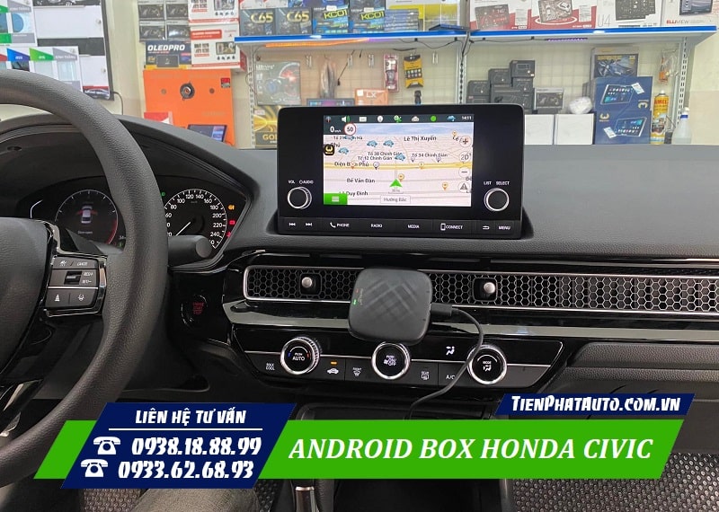 Tiến Phát Auto chuyên lắp Android Box cho xe Honda Civic 2022