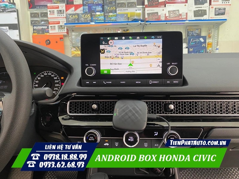 Android Box Civic tích hợp sẳn công cụ chỉ dẫn đường tiện lợi