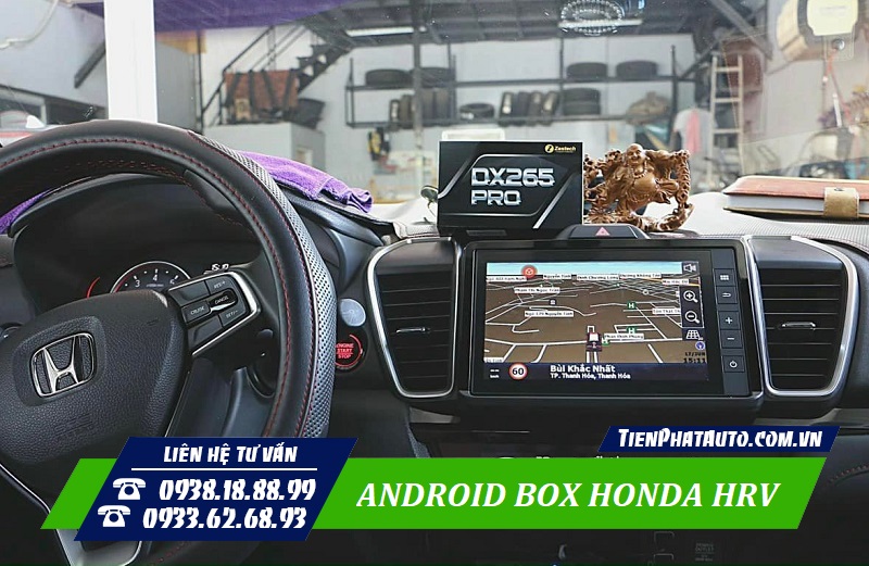 Android Box Honda HRV 2023 tích hợp chỉ đường hỗ trợ cảnh báo giao thông
