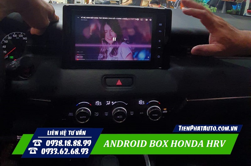 Hình ảnh Android Box lắp đặt cho xe Honda HRV 2023 1