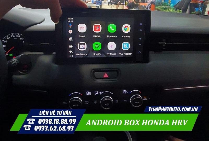 Hình ảnh Android Box lắp đặt cho xe Honda HRV 2023 2