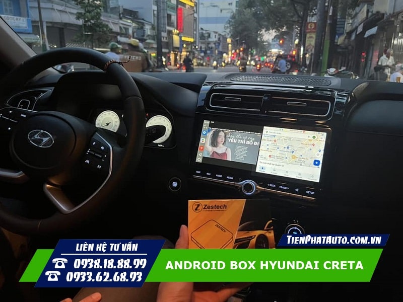 Trang bị Android Box Hyundai Creta biến màn hình zin thành Android