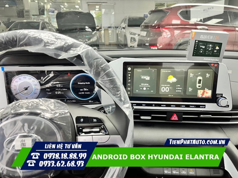 Trang bị Android Box cho xe Hyundai Elantra 2023 mang lại nhiều sự tiện lợi