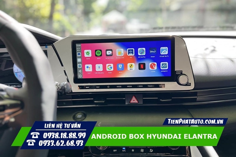 Lắp Android Box cho Hyundai Elantra 2023 biến màn zin thành Android