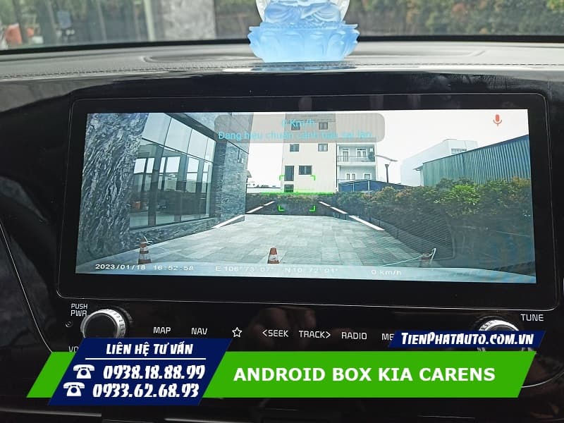 Android Box được tích hợp hiển thị camera hành trình trên màn hình