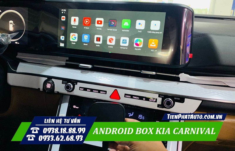 Android Box cho Kia Carnival 2021 - 2022 biến DVD zin thành Android
