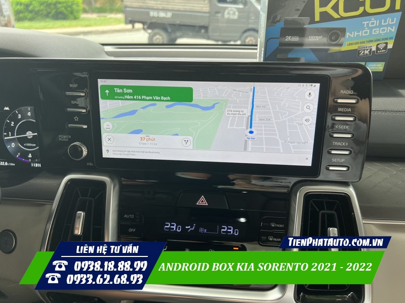 Android Box Kia Sorento 2021 - 2022 hỗ trợ xem bản đồ chỉ đường