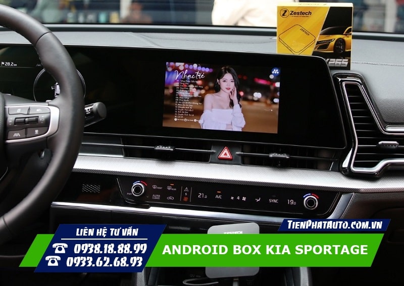 Lắp Android Box cho Kia Sportage đáp ứng mọi nhu cầu giải trí trên xe