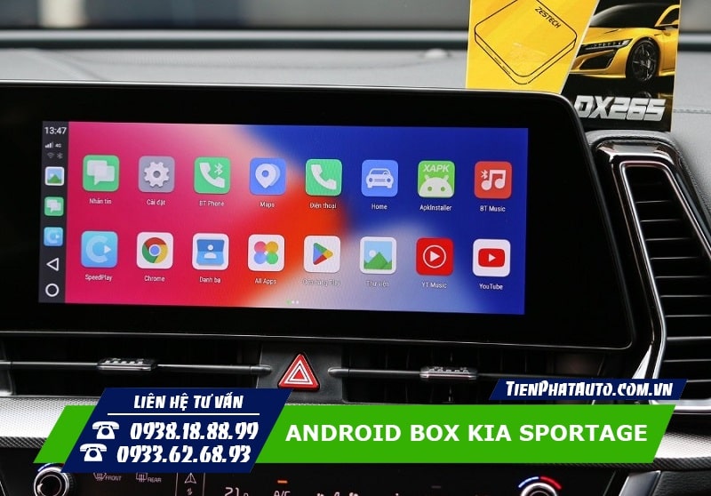 Android Box cho Kia Sportage biến màn hình Zin thành Android với nhiều chức năng hơn