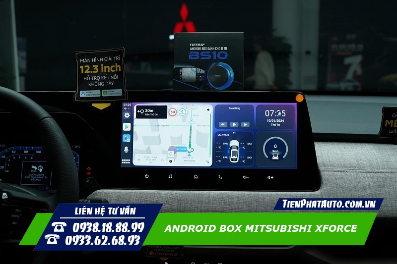 Android Box cho Mitsubishi Xforce biến màn hình Zin thành Android