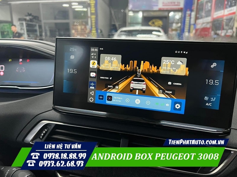 Android Box Peugeot 3008 điều khiển thông minh bằng giọng nói