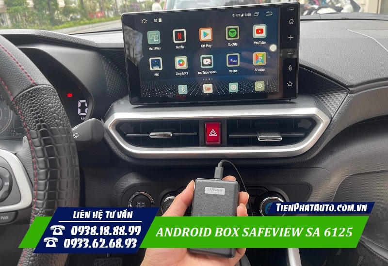 Android Box Safeview SA 6125 biến màn hình Zin thành màn hình Android