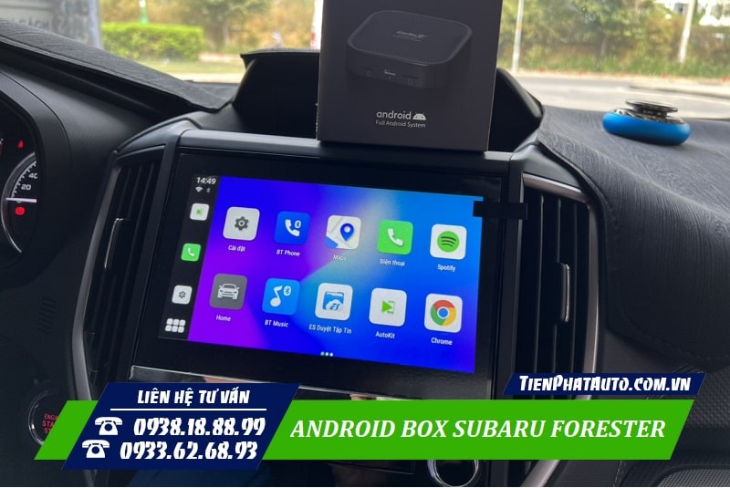 Android Box Subaru Forester sở hữu giao diện bắt mắt và hài hòa