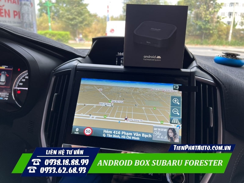 Android Box Subaru Forester tích hợp chỉ đường tiện lợi