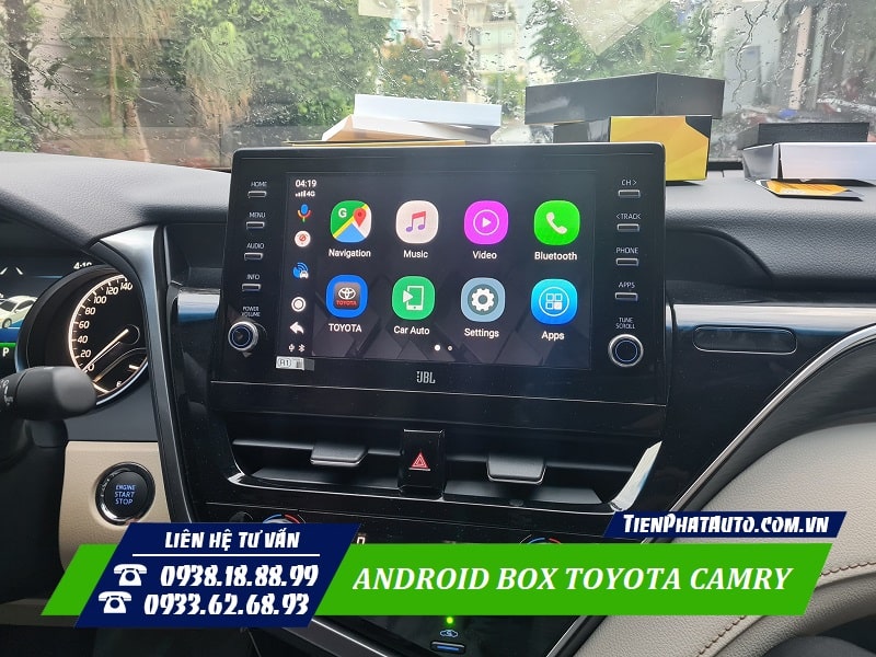 Android Box Toyota Camry 2022 biến màn hình Zin thành màn hình Android