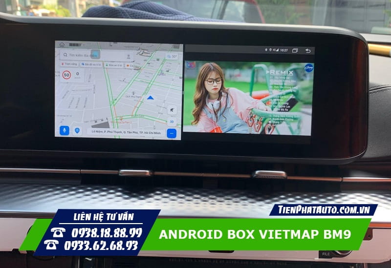 Android Box Vietmap BM9 giúp biến màn hình zin thành màn Android