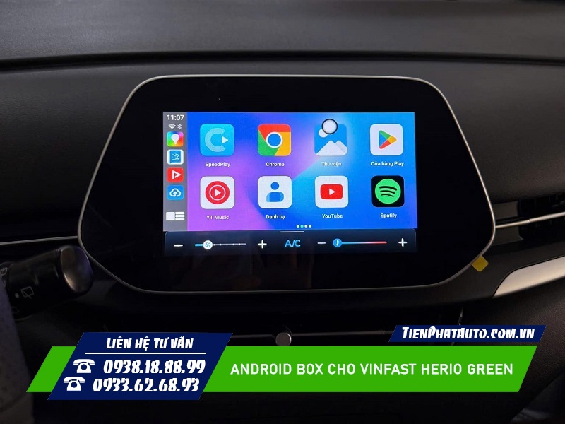 Android Box cho Vinfast Herio Green mang lại nhiều tính năng tiện lợi