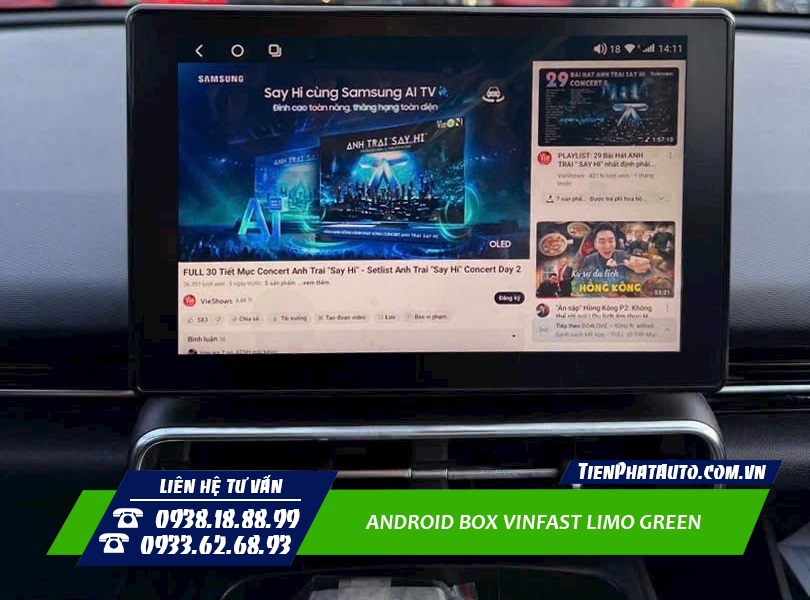 Lắp Android Box cho Vinfast Limo Green biến màn hình Zin thông minh hơn Lắp Android Box cho Vinfast Limo Green biến màn hình Zin thông minh hơn