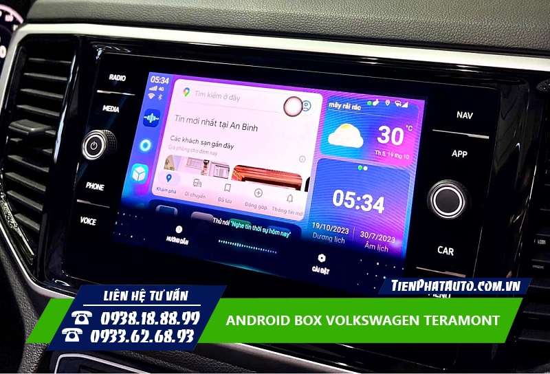 Android Box cho Teramont hỗ trợ điều khiển giọng nói thông minh
