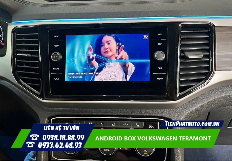 Android Box Volkswagen Teramont đáp ứng nhu cầu giải trí