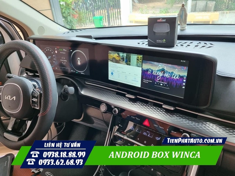 Android Box Winca giúp đáp ứng nhu cầu giải trí trên xe ô tô