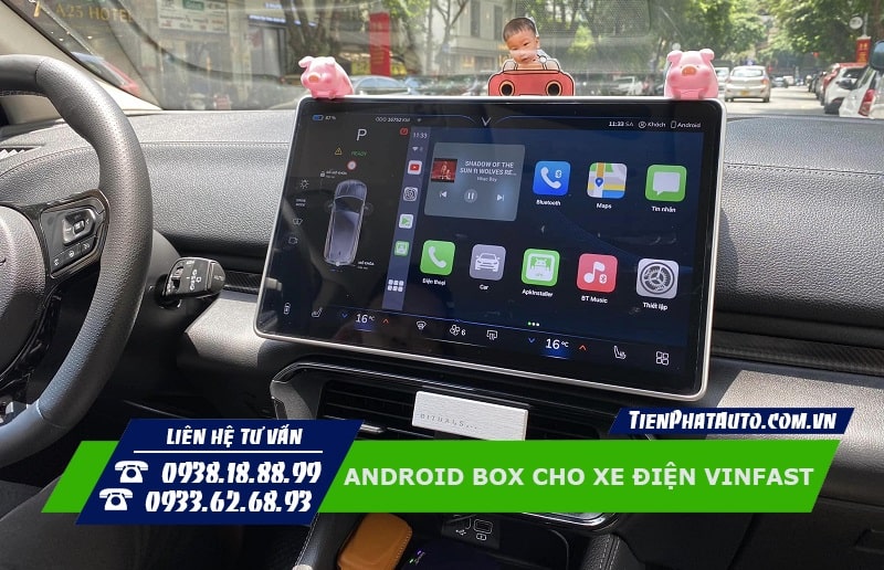 Android Box cho xe điện Vinfast có đầy đủ các chức năng tiện lợi