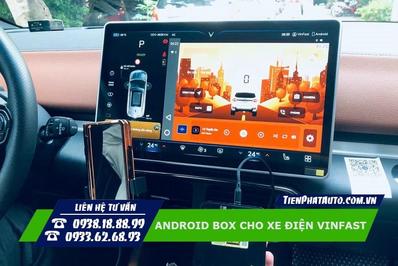 Android Box cho xe điện Vinfast giúp chiếc màn hình xe thông minh hơn