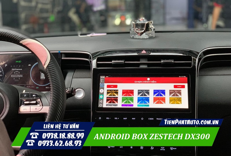 Android Box Zestech DX300 Plus có 12 chế độ màu sắc để bạn tùy chỉnh