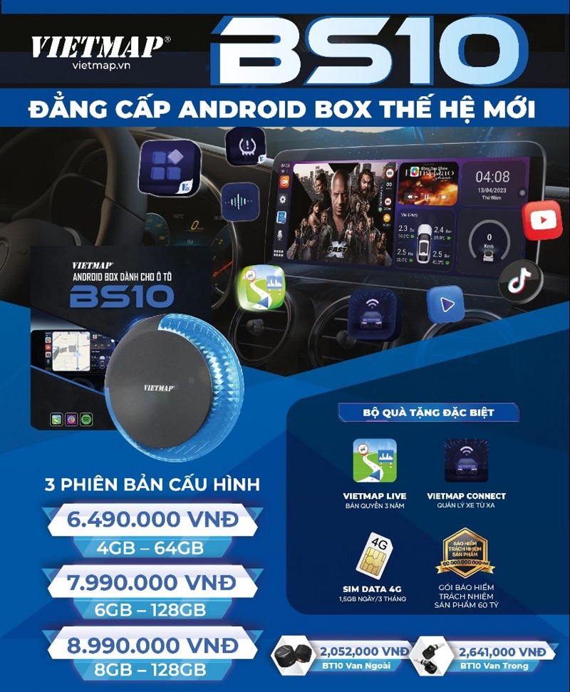 Bảng giá Android Box Vietmap BS10 chính hãng mới nhất hiện nay