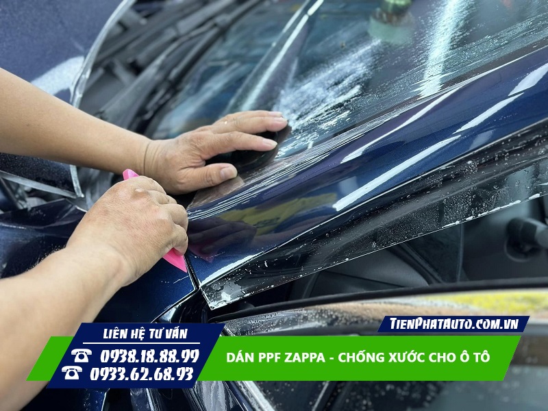 Dán PPF Zappa với kỹ thuật ghép mí đảm bảo không bi bong tróc