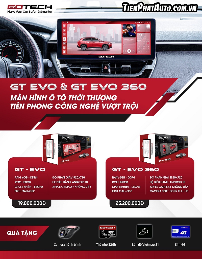 Bảng giá màn hình Gotech GT EVO & GT EVO 360 chính hãng