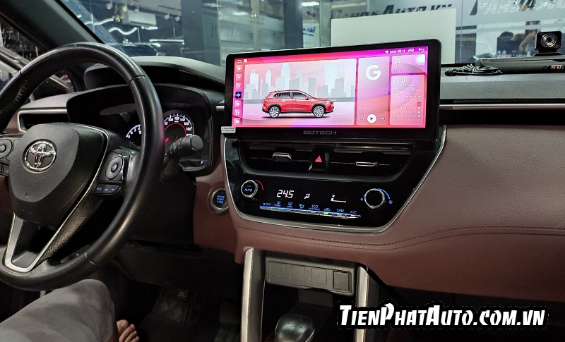 Hình ảnh màn hình Gotech GT EVO lắp trên xe Toyota Cross 1