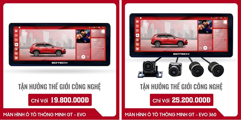 Bảng giá 2 mẫu màn hình Gotech GT EVO và GT EVO 360 mới ra mắt