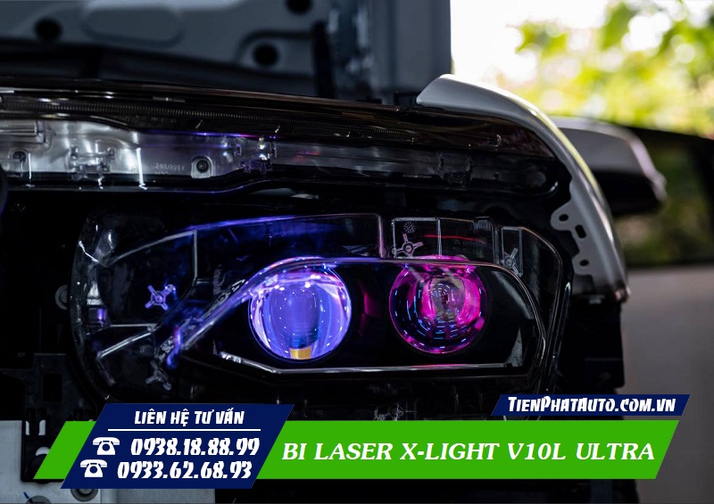 Bi Laser Xlight V10L Ultra có độ sáng mạnh và gom sáng tốt