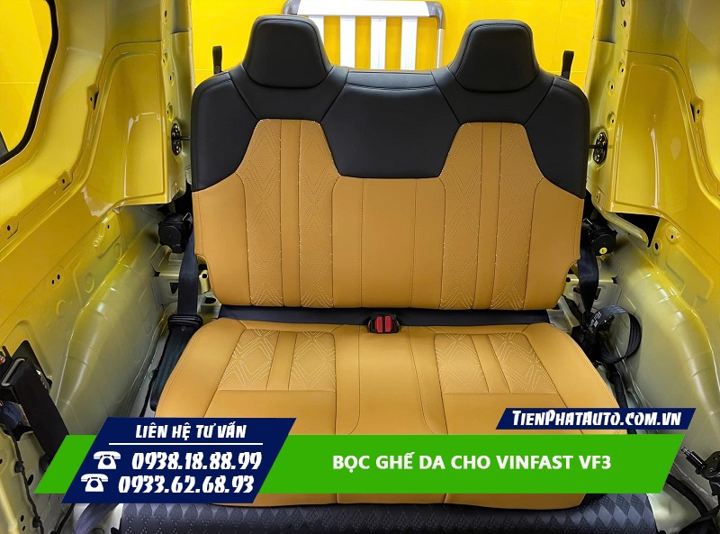 Hỉnh ảnh hoàn thiện may bọc ghế da cho Vinfast VF3 2