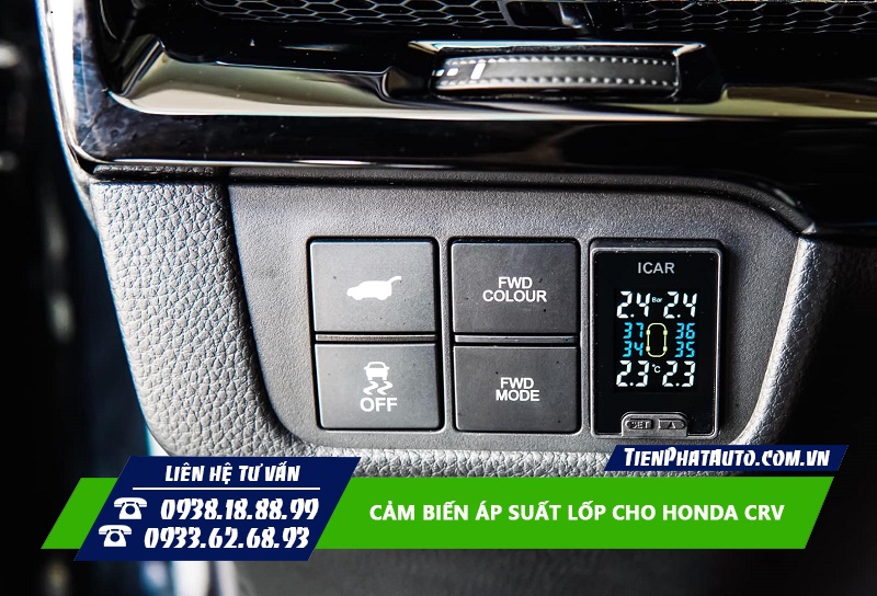 Hình ảnh áp suất lốp cho Honda CRV loại gắn cổng chờ