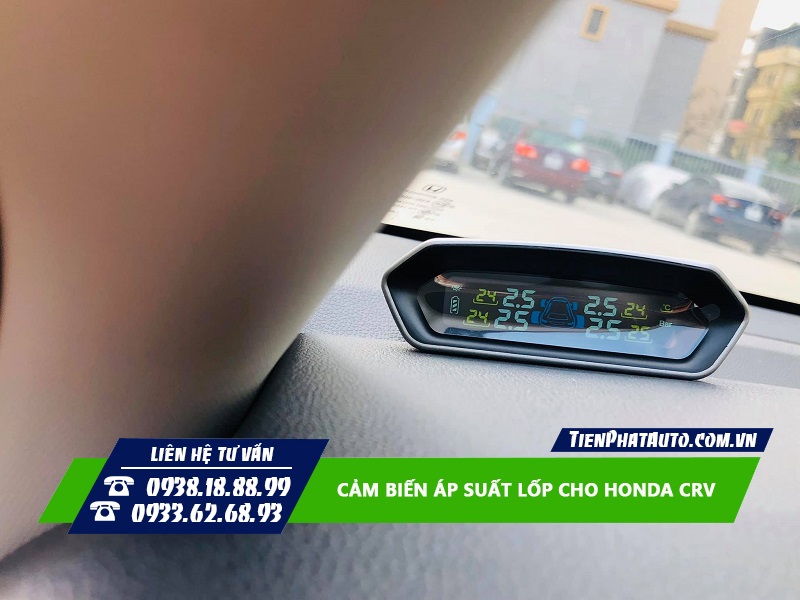 Hình ảnh áp suất lốp cho Honda CRV loại màn hình đặt taplo